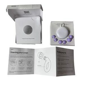 Loop Earplugs Quiet 2 Noise Reduction Earbuds with Silicone Tips Size XS S M L